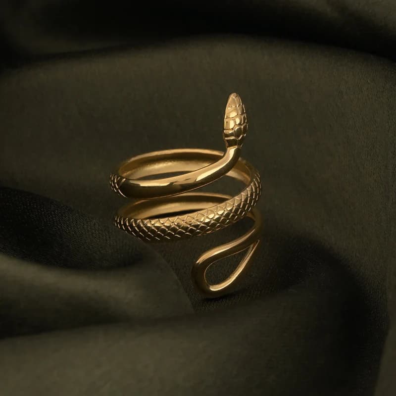 Serpent's Embrace Gold Ring